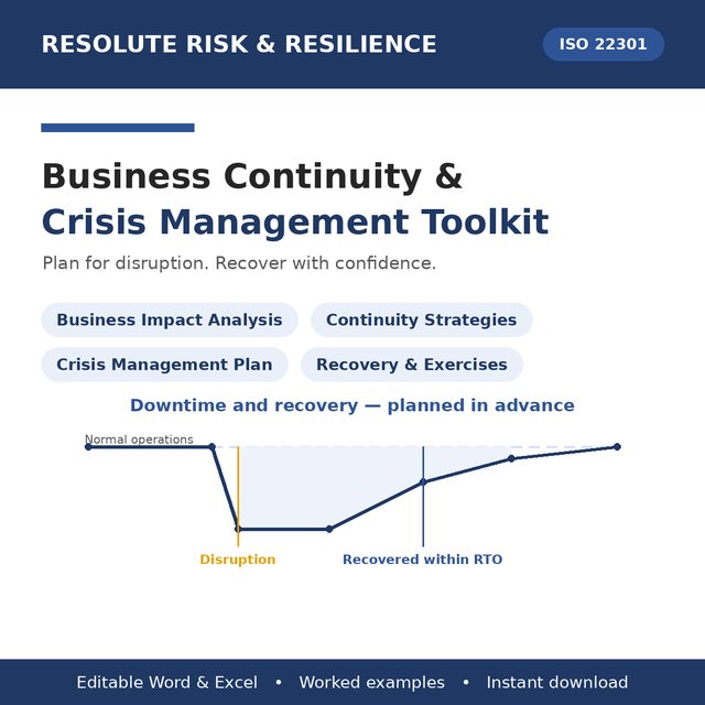 Business Continuity and Crisis Management Toolkit cover
